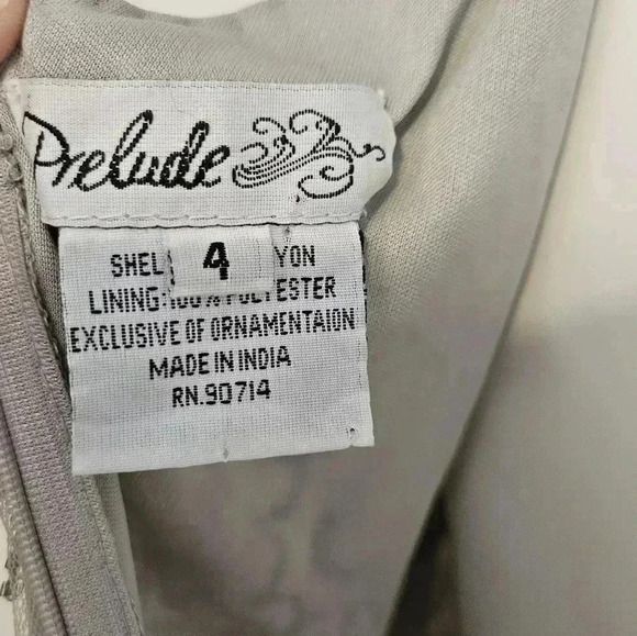 PRELUDE 💯 Rayon Beaded Sequin Evening Dress Size 4 - Picture 11 of 14